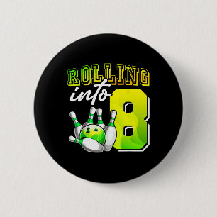 Macaron Rond 5 Cm Bowling Party Rolling en 8 8e anniversaire filles