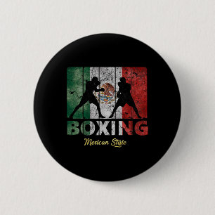 Macaron Rond 5 Cm Boxe de style Vintage mexicain Grande Boxe