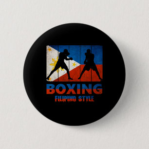 Macaron Rond 5 Cm Boxe de style Vintage philippin Great Filipino Box