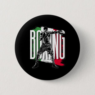 Macaron Rond 5 Cm Boxe , Drapeau du Mexique
