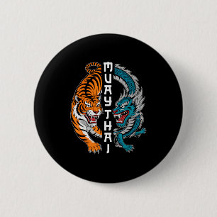 Macaron Rond 5 Cm Boxe thaïlandaise Muay Thai Thaïlande Fan Hommes F
