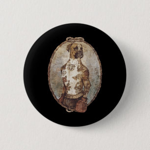 Macaron Rond 5 Cm Boxer Chien Boxer Funny Boxer Art Box Club Pour Ho