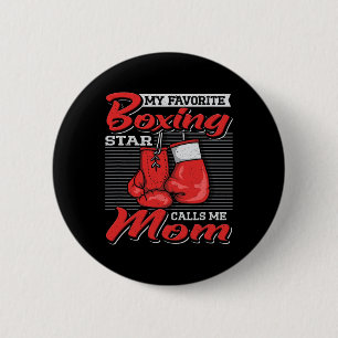 Macaron Rond 5 Cm Boxer Maman Mon Favori Boxing Star M'Appelle Maman