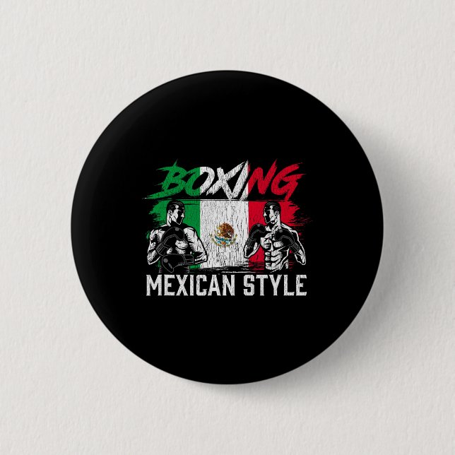 Macaron Rond 5 Cm Boxer Mexicain Boxer (Devant)