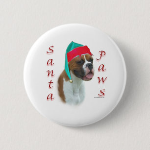 Macaron Rond 5 Cm Boxer Père Noël Paws