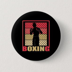 Macaron Rond 5 Cm Boxing Forever - Ventilateur De Boxe - Boxer - Box