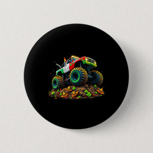 Macaron Rond 5 Cm Boys Cinco De Mayo Toddler Lucky Monster Truck