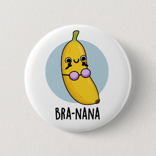Macaron Rond 5 Cm Bra-nana Funny Banana Bra Pun