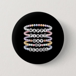 Macaron Rond 5 Cm Bracelets de retour à l'école Premier jour d'école