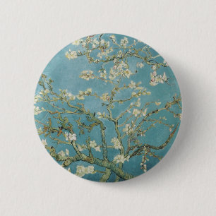 Macaron Rond 5 Cm Branches de Vincent van Gogh d'arbre d'amande