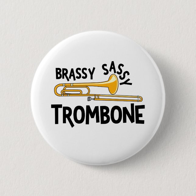 Macaron Rond 5 Cm Brassy Sassy Trombone (Devant)