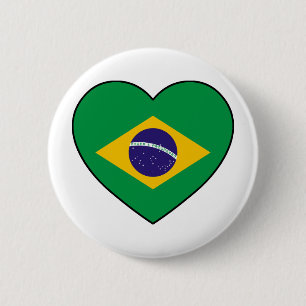 Macaron Rond 5 Cm Brazil Soccer
