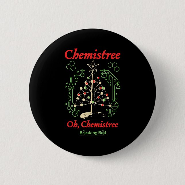 Macaron Rond 5 Cm Breaking Bad Oh Chemistree Funny Christmas Science (Devant)