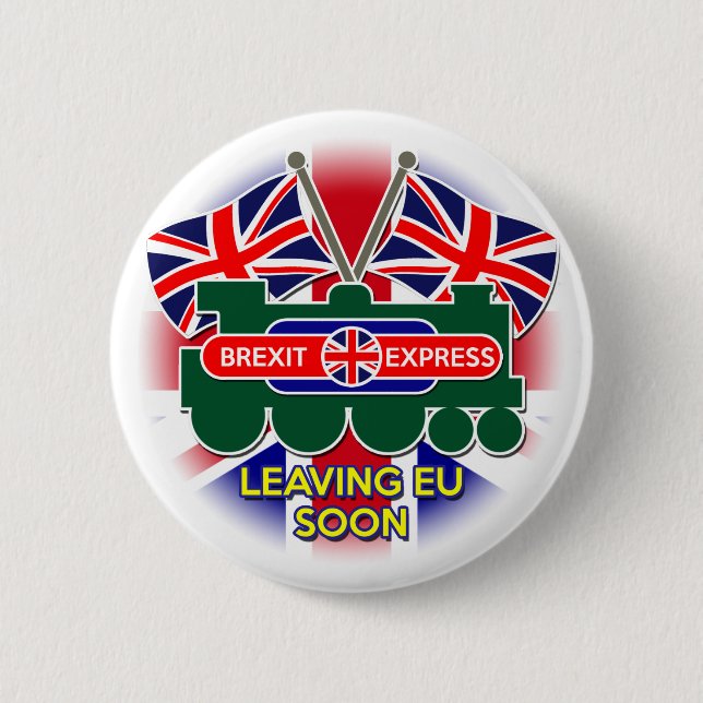Macaron Rond 5 Cm Brexit (Devant)