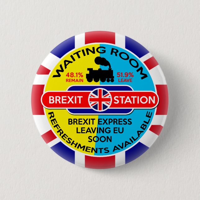 Macaron Rond 5 Cm Brexit (Devant)