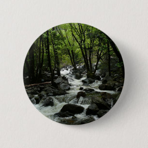 Macaron Rond 5 Cm Bridalveil Creek dans le parc national de Yosemite