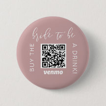 Bride To Be Buy A Drink With QR Code Venmo Pink