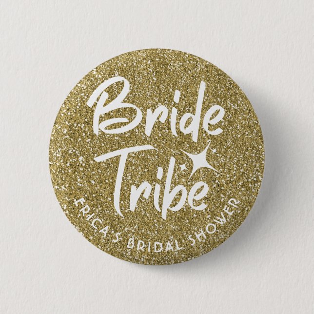 Macaron Rond 5 Cm Bride tribe brune épingle de douche (Devant)