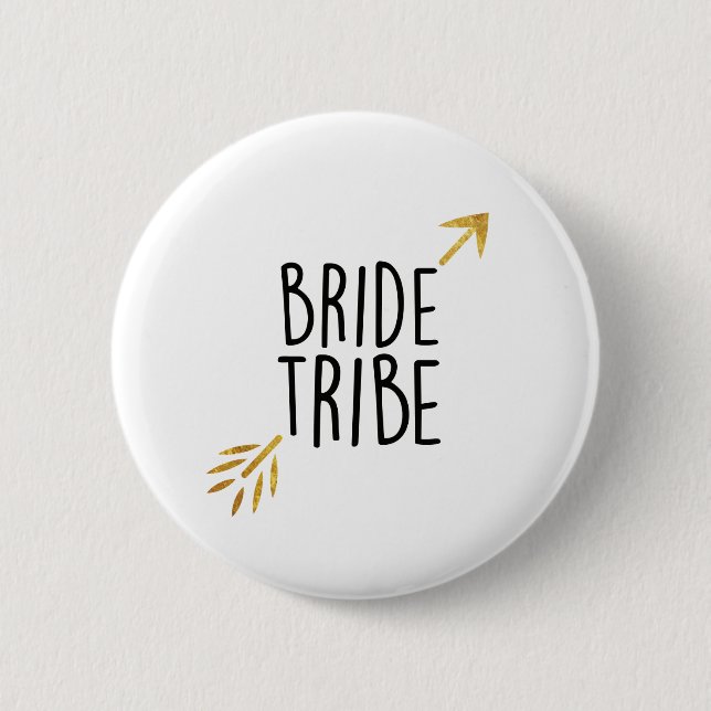 Macaron Rond 5 Cm {Bride Tribe} Noir & Or (Devant)
