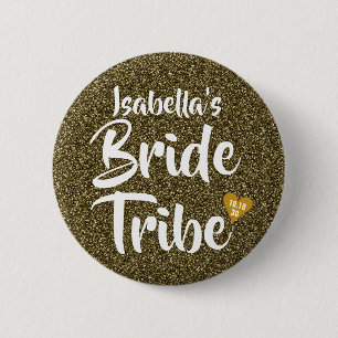 Macaron Rond 5 Cm Bride Tribu Or Date Cœur Paillettes Personnalisé
