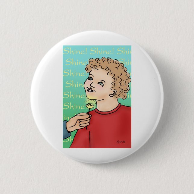 Macaron Rond 5 Cm Brille ! (Devant)