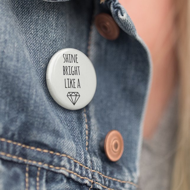 Macaron Rond 5 Cm Brille comme un diamant (Créateur téléchargé)