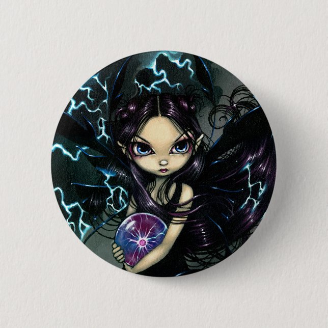 Macaron Rond 5 Cm "Bringer bouton de foudre" (Devant)