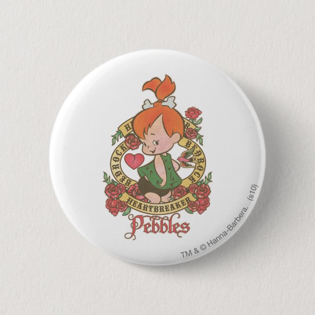 Macaron Rond 5 Cm Brise-coeur PEBBLES™ (Devant)