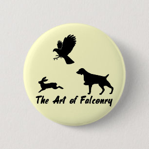 Macaron Rond 5 Cm Brittany Spaniel et Falconry