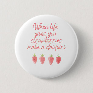 Macaron Rond 5 Cm Broche à fraises