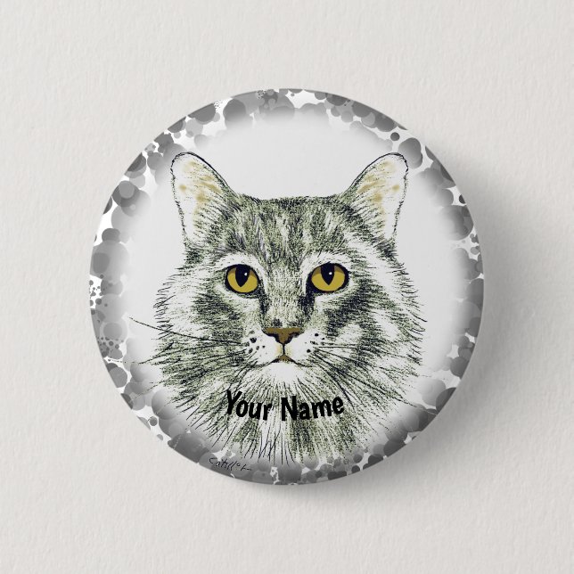 Macaron Rond 5 Cm broche à visage (Devant)