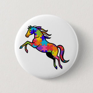 Macaron Rond 5 Cm Broche (Botton) Quebra-Cabeça - Cavalo