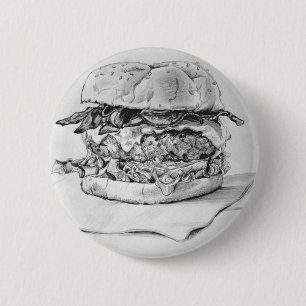 Macaron Rond 5 Cm Broche Burger