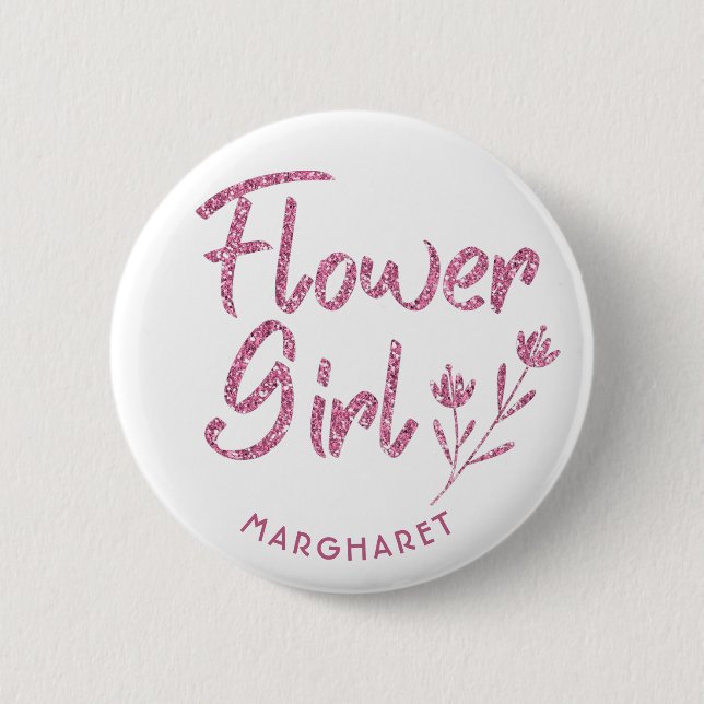 Macaron Rond 5 Cm Broche de Fête des mariées Flower Girl (Devant)