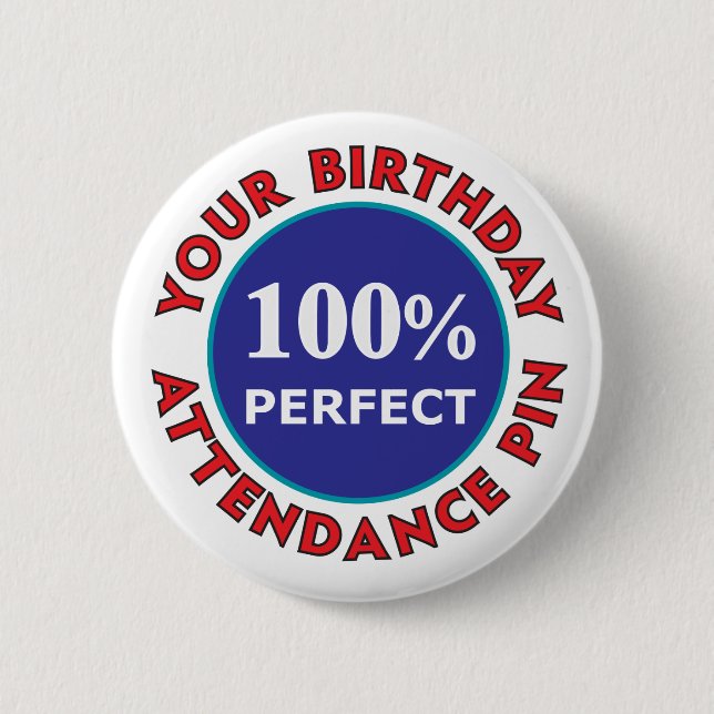 Macaron Rond 5 Cm Broche de fréquentation d'anniversaire (Devant)