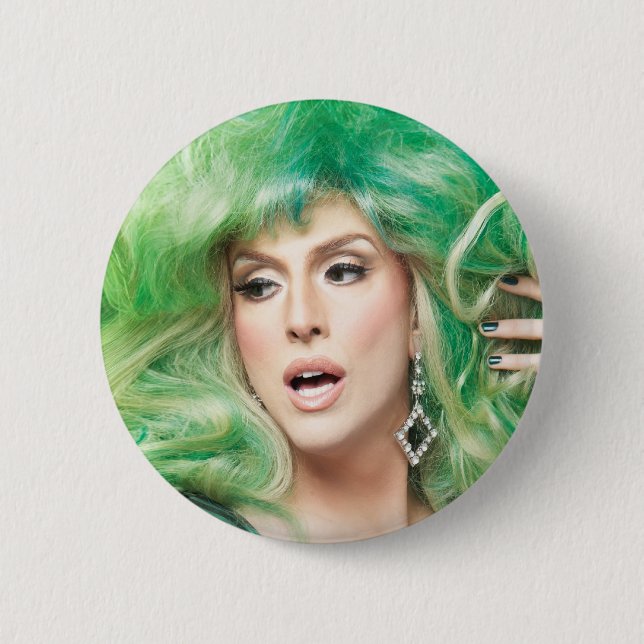 Macaron Rond 5 Cm Broche de laitue de Hedda (Devant)