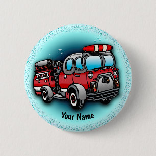 Macaron Rond 5 Cm Broche du camion à petite eau