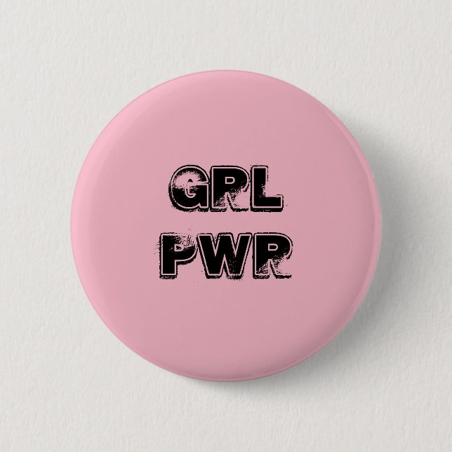 MACARON ROND 5 CM BROCHE GRL PWR (Devant)
