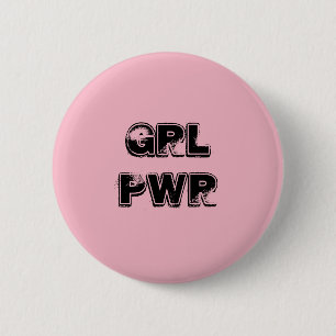 MACARON ROND 5 CM BROCHE GRL PWR