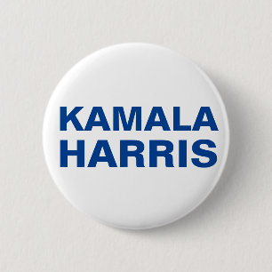 Macaron Rond 5 Cm Broche Kamala Harris (PERSONNALISABLE)