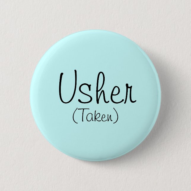 Macaron Rond 5 Cm Broche Usher (prise) (Devant)