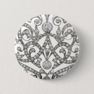 Macaron Rond 5 Cm Broche vintage de bijouterie fantaisie de fausse