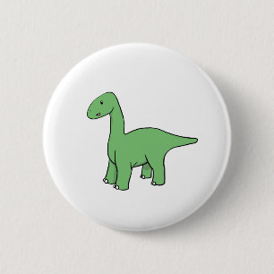 Macaron Rond 5 Cm Brontosaure vert mignon