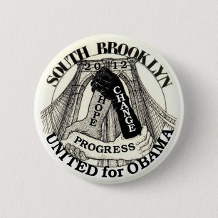 Macaron Rond 5 Cm Brooklyn pour Obama 2012