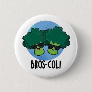Macaron Rond 5 Cm Bros-coli Fantaisie Veggie Brocoli Pun