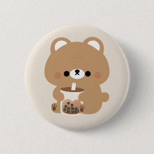 Macaron Rond 5 Cm Brown Bear Boba