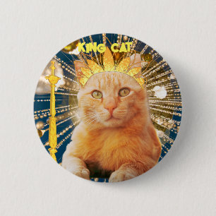 Macaron Rond 5 Cm Brown Chat Funny Amoureux des animaux de compagnie