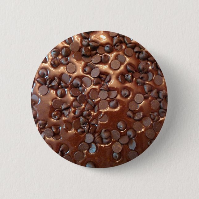 Macaron Rond 5 Cm "brownie" de puce de chocolat (Devant)