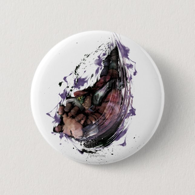 Macaron Rond 5 Cm Broyeur psychopathe de bison (Devant)