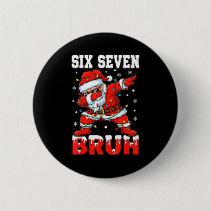 Macaron Rond 5 Cm Bruh 67 Six Seven Santa Dabbing Noël Hommes Garçon